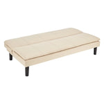 Sarantino 3 Seater Modular Faux Linen Fabric Sofa Bed Couch - Beige - Furniture > Sofas
