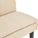 Sarantino 3 Seater Modular Faux Linen Fabric Sofa Bed Couch - Beige - Furniture > Sofas