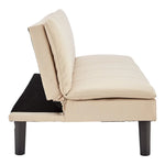 Sarantino 3 Seater Modular Faux Linen Fabric Sofa Bed Couch - Beige - Furniture > Sofas