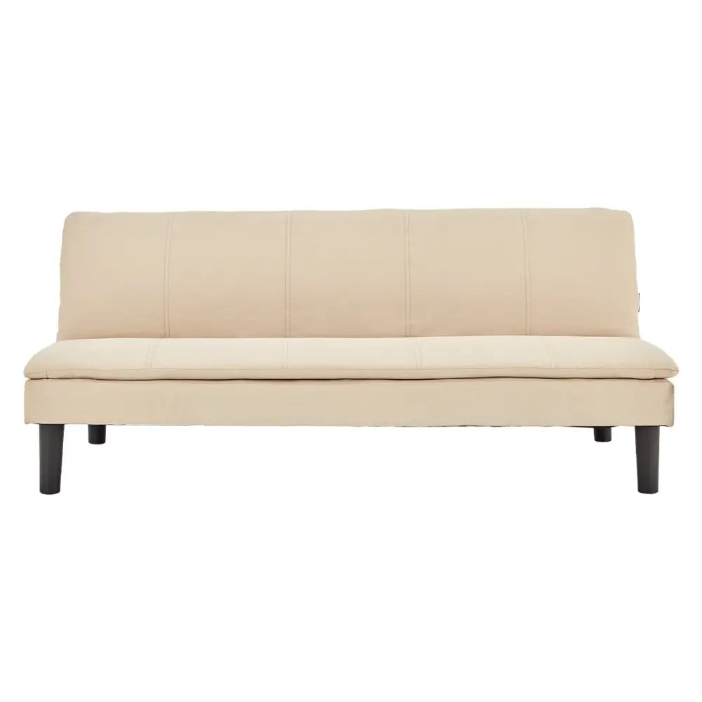 Sarantino 3 Seater Modular Faux Linen Fabric Sofa Bed Couch - Beige - Furniture > Sofas