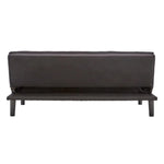 Sarantino 3 Seater Modular Faux Linen Fabric Sofa Bed Couch - Black - Furniture > Sofas