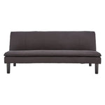 Sarantino 3 Seater Modular Faux Linen Fabric Sofa Bed Couch - Black - Furniture > Sofas