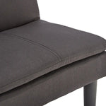 Sarantino 3 Seater Modular Faux Linen Fabric Sofa Bed Couch - Black - Furniture > Sofas