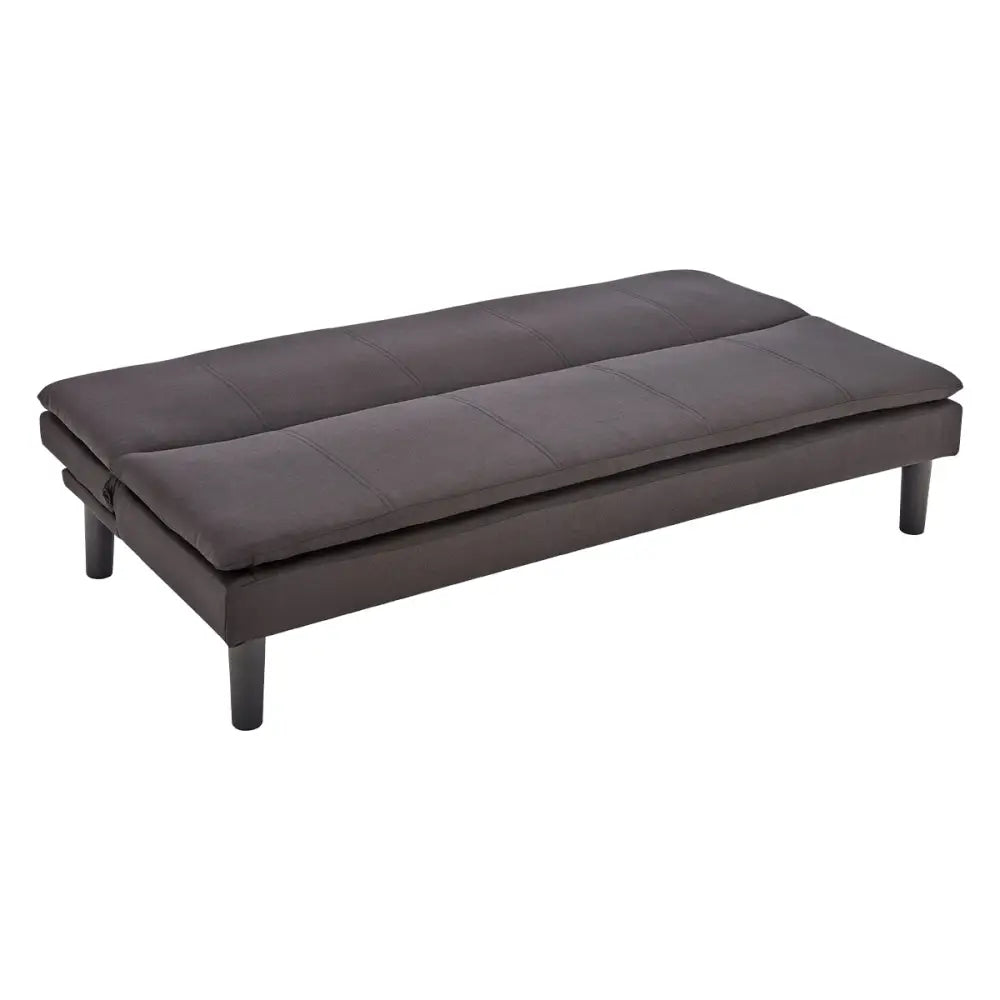 Sarantino 3 Seater Modular Faux Linen Fabric Sofa Bed Couch - Black - Furniture > Sofas