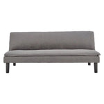 Sarantino 3 Seater Modular Faux Linen Fabric Sofa Bed Couch -Dark Grey - Furniture > Sofas