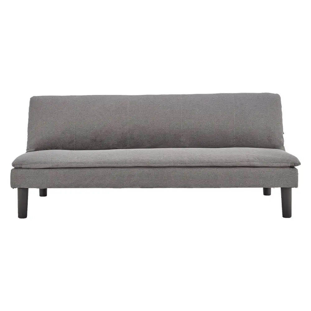 Sarantino 3 Seater Modular Faux Linen Fabric Sofa Bed Couch -Dark Grey - Furniture > Sofas