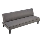 Sarantino 3 Seater Modular Faux Linen Fabric Sofa Bed Couch -Dark Grey - Furniture > Sofas