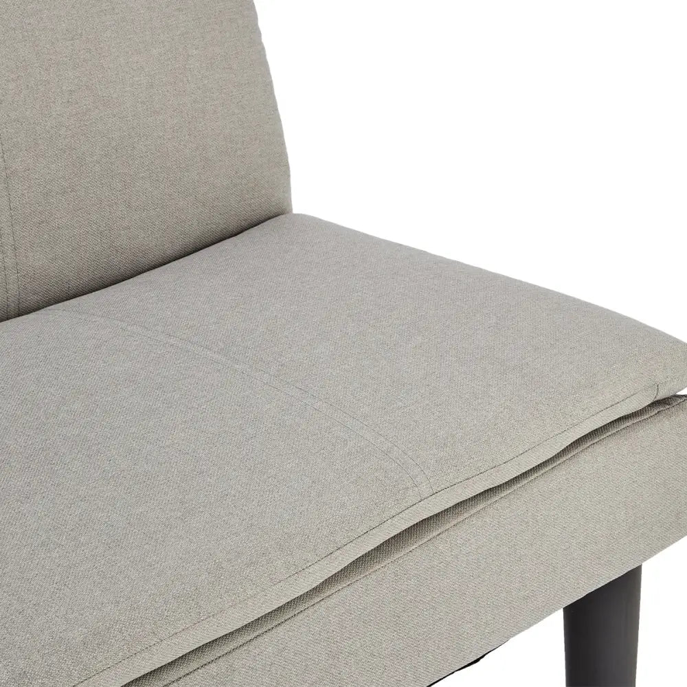 Sarantino 3 Seater Modular Faux Linen Fabric Sofa Bed Couch Light Grey - Furniture > Sofas
