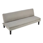 Sarantino 3 Seater Modular Faux Linen Fabric Sofa Bed Couch Light Grey - Furniture > Sofas