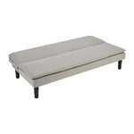 Sarantino 3 Seater Modular Faux Linen Fabric Sofa Bed Couch Light Grey - Furniture > Sofas