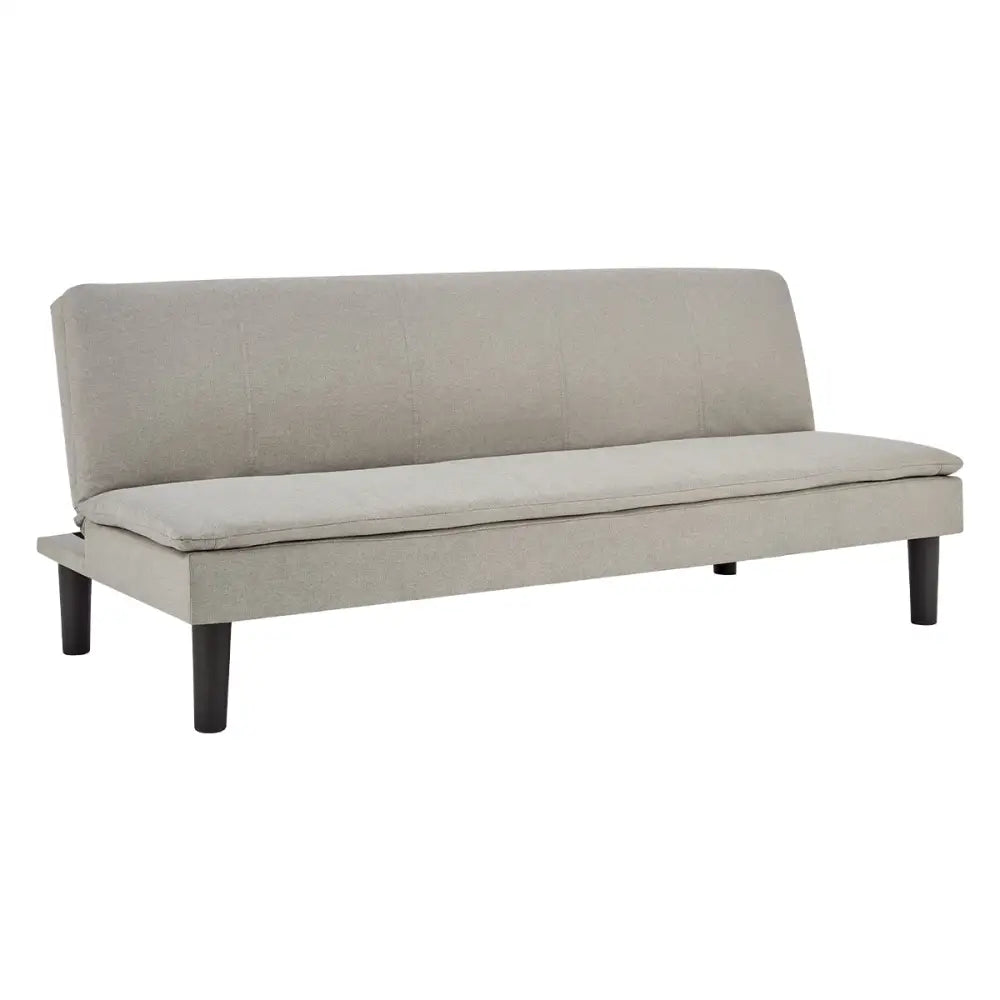 Sarantino 3 Seater Modular Faux Linen Fabric Sofa Bed Couch Light Grey - Furniture > Sofas