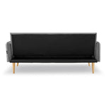 Sarantino 3 Seater Modular Linen Fabric Sofa Bed Couch Armrest Grey - Furniture > Sofas