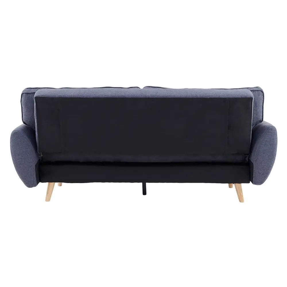 Sarantino 3 Seater Modular Linen Fabric Sofa Bed Couch Futon Suite - Dark Grey - Furniture > Sofas