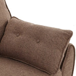 Sarantino 3 Seater Modular Linen Fabric Sofa Bed Couch Futon Suite - Brown - Furniture > Sofas > Sofas & Sofa Beds