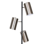 Sarantino 3-Shade Metal Floor Lamp Nickel & Matte Black Finish - Home & Garden > Lighting