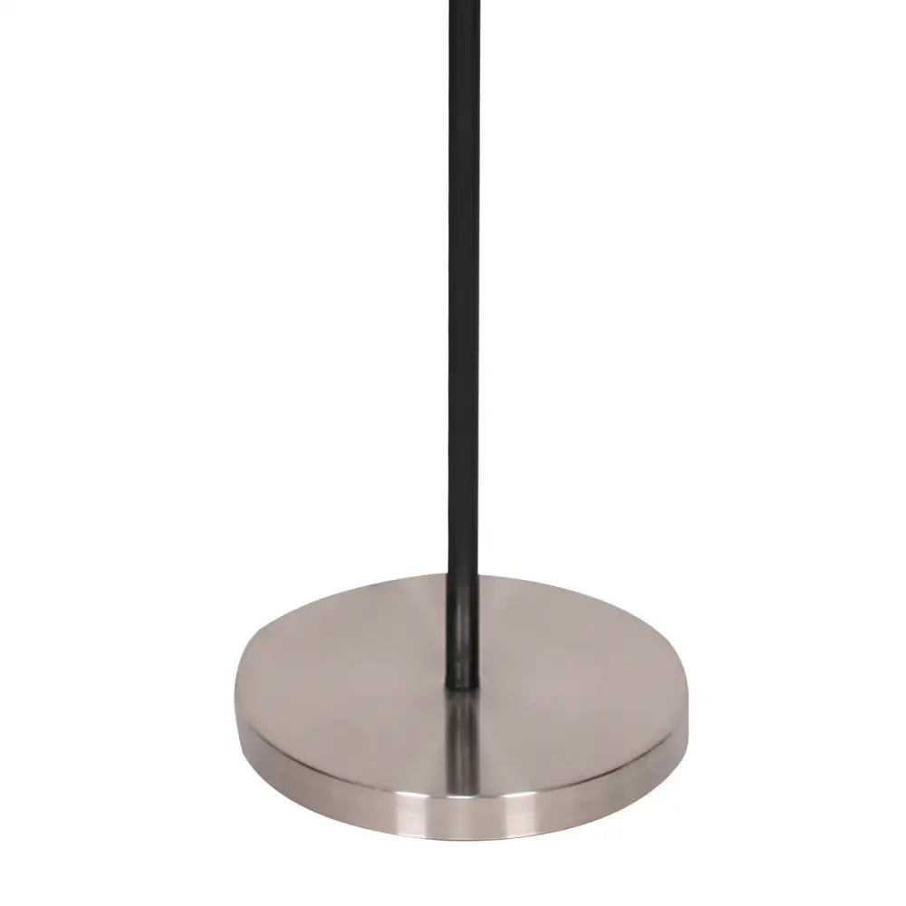 Sarantino 3-Shade Metal Floor Lamp Nickel & Matte Black Finish - Home & Garden > Lighting