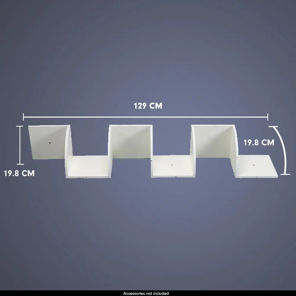 Sarantino 5 Tier Corner Wall Shelf Display Shelves Dvd Book Storag Rack Floating Mounted - White - Furniture > Living