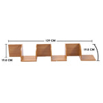 Sarantino 5 Tier Corner Wall Shelf Display Shelves Dvd Book Storag Rack Floating Mounted - Beech - Furniture > Living