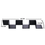 Sarantino 5 Tier Corner Wall Shelf Display Shelves Dvd Book Storage Rack Floating Mounted - Black - Furniture > Living