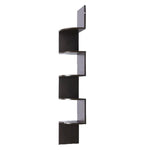 Sarantino 5 Tier Corner Wall Shelf Display Shelves Dvd Book Storage Rack Floating Mounted - Dark Brown - Furniture >