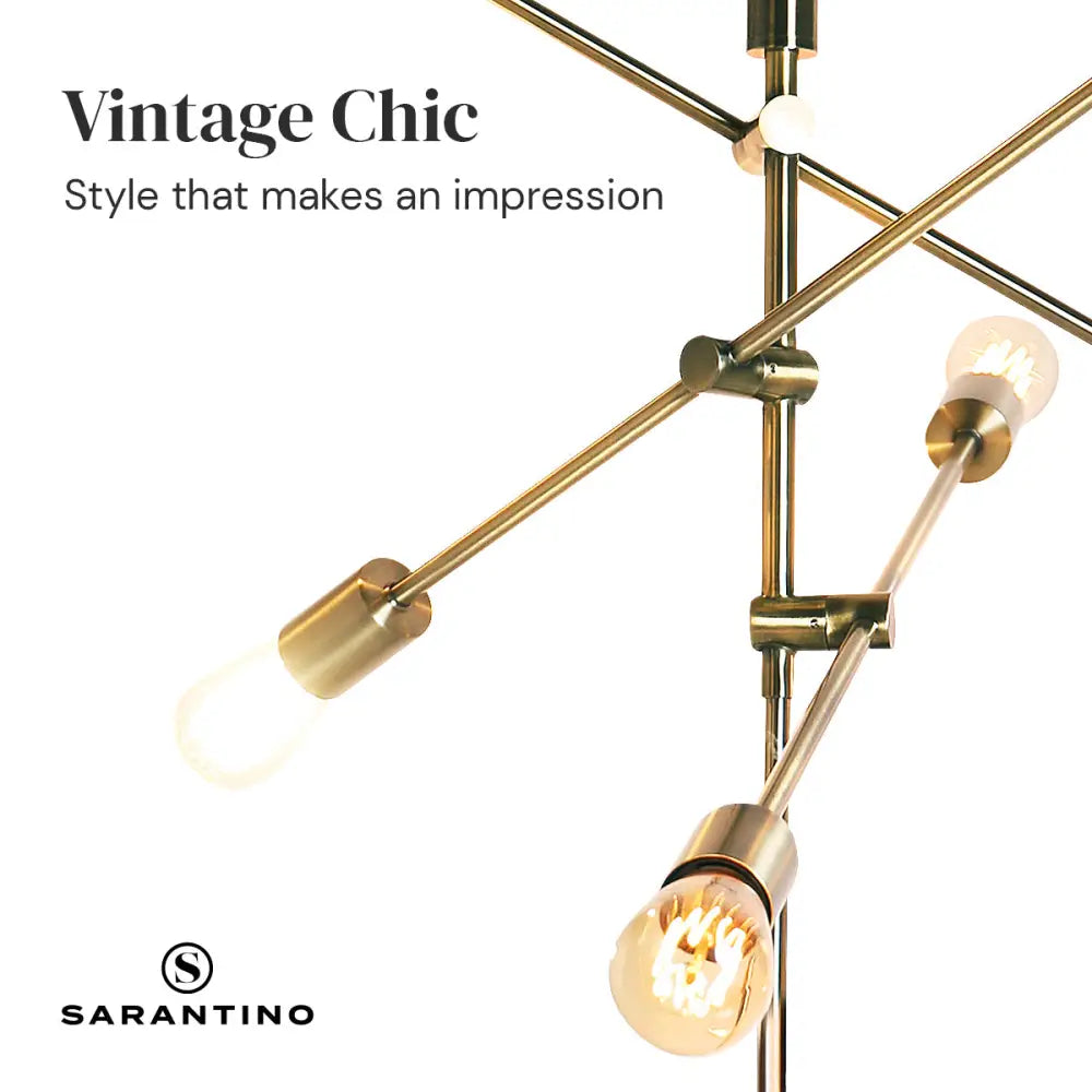 Sarantino 6-Light Metal Sputnik Floor Lamp - Home & Garden > Lighting