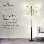 Sarantino 6-Light Metal Sputnik Floor Lamp - Home & Garden > Lighting