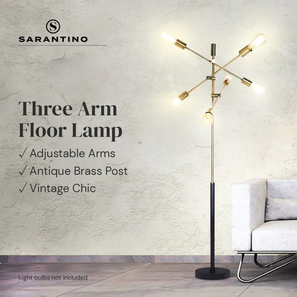Sarantino 6-Light Metal Sputnik Floor Lamp - Home & Garden > Lighting