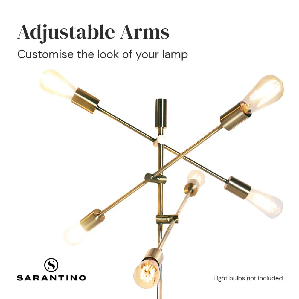 Sarantino 6-Light Metal Sputnik Floor Lamp - Home & Garden > Lighting