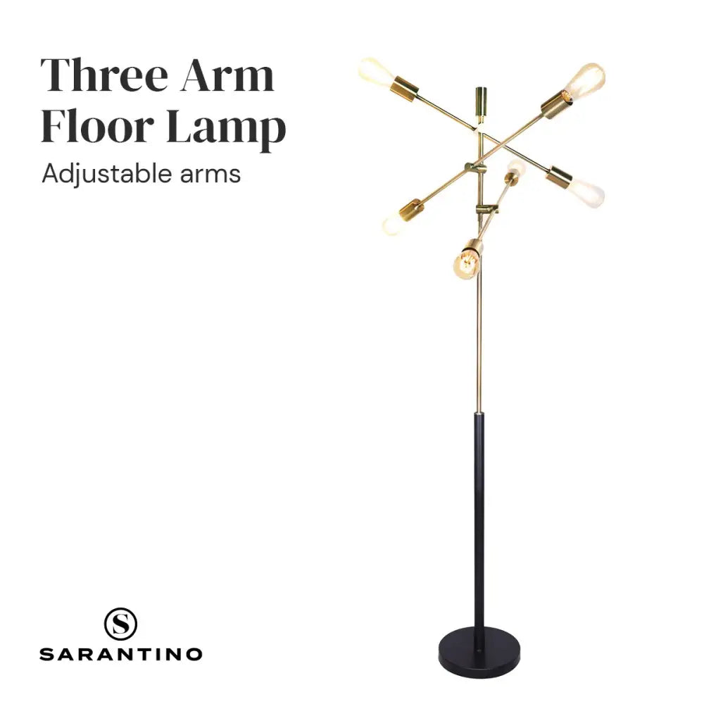 Sarantino 6-Light Metal Sputnik Floor Lamp - Home & Garden > Lighting