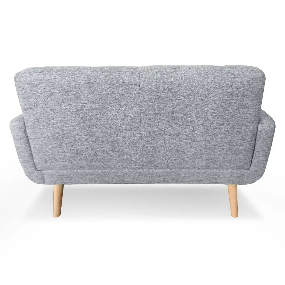 Sarantino 6-Seater Linen Sofa Set Couch Futon - Light Grey - Furniture > Sofas
