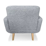 Sarantino 6-Seater Linen Sofa Set Couch Futon - Light Grey - Furniture > Sofas