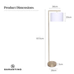 Sarantino 90-Degree Modern Arc Floor Lamp - Home & Garden > Lighting
