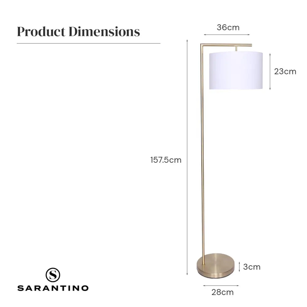 Sarantino 90-Degree Modern Arc Floor Lamp - Home & Garden > Lighting