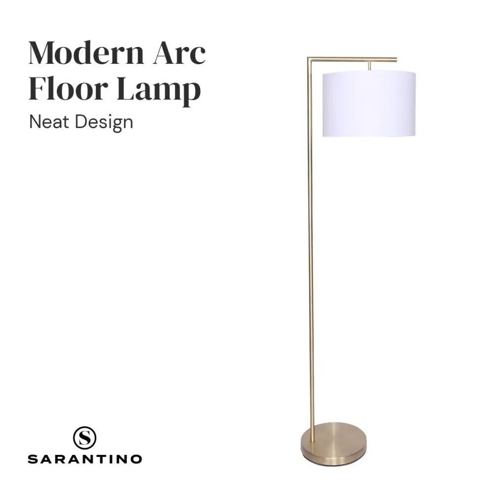 Sarantino 90-Degree Modern Arc Floor Lamp - Home & Garden > Lighting