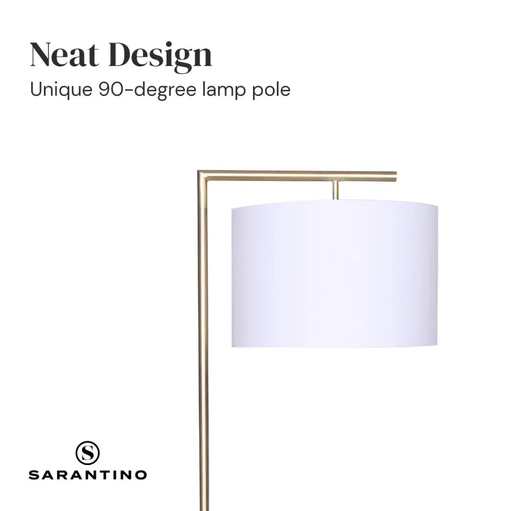 Sarantino 90-Degree Modern Arc Floor Lamp - Home & Garden > Lighting