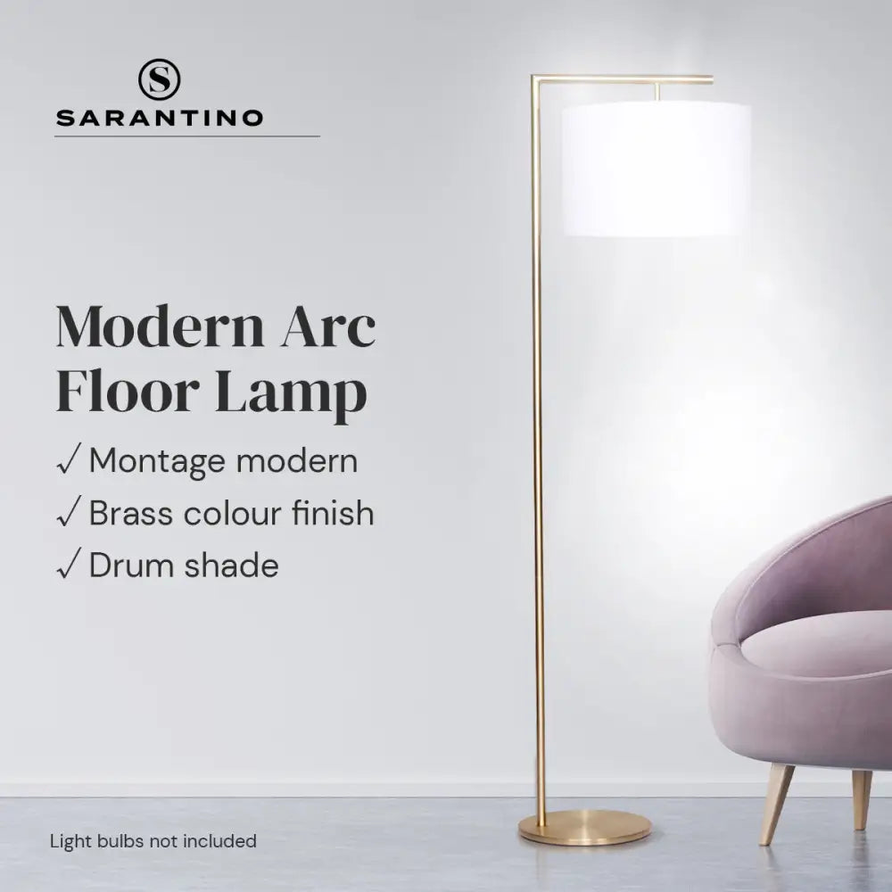 Sarantino 90-Degree Modern Arc Floor Lamp - Home & Garden > Lighting