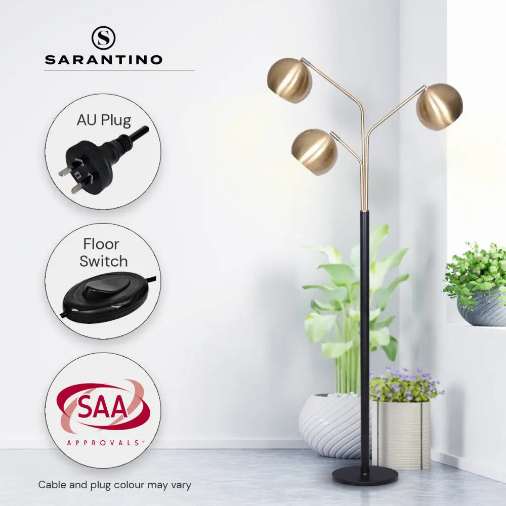 Sarantino Adjustable 3-Arm Arc Lamp - Home & Garden > Lighting