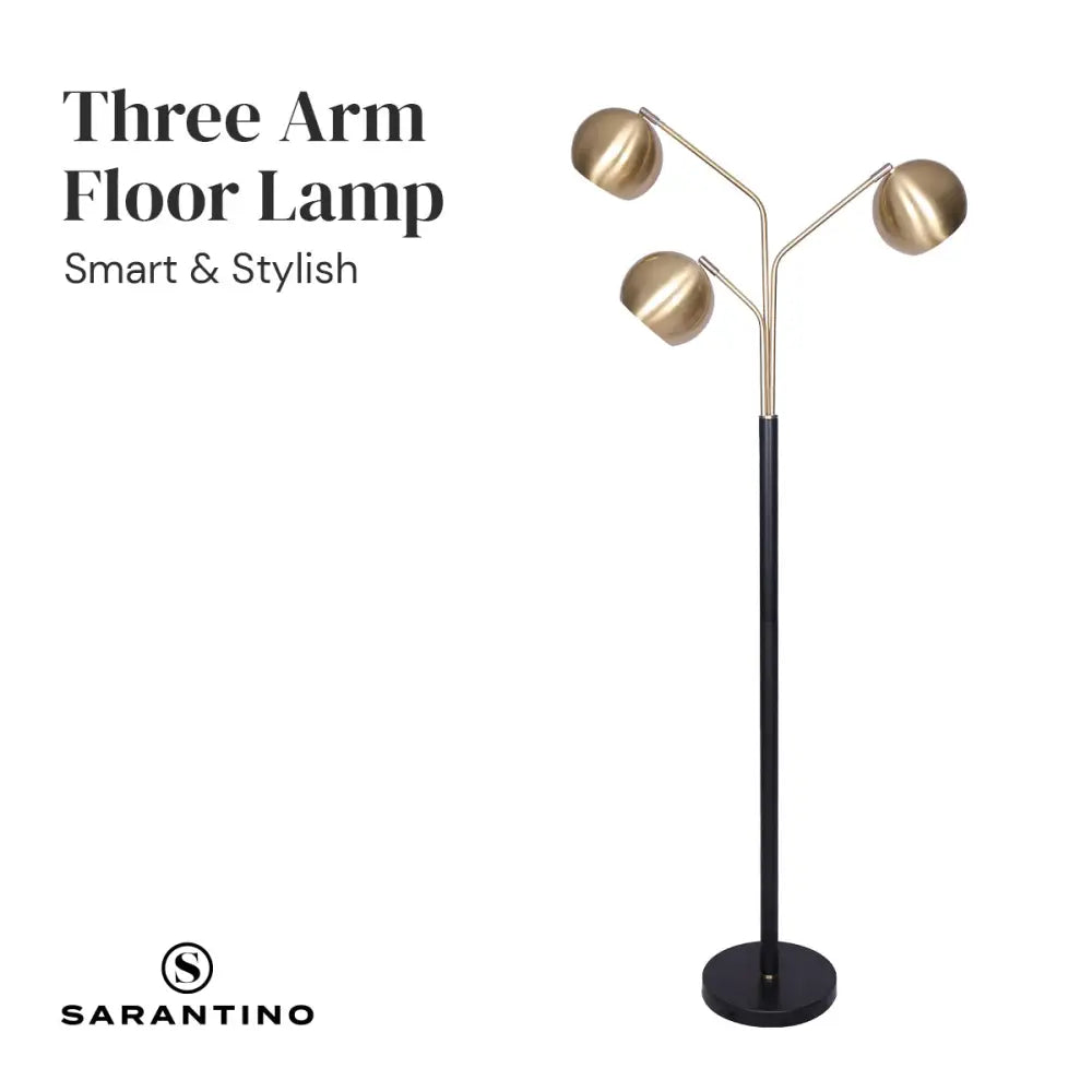 Sarantino Adjustable 3-Arm Arc Lamp - Home & Garden > Lighting