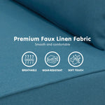 Sarantino Adjustable Corner Sofa 1 Seater Lounge Linen Bed Seat - Blue - Furniture > Sofas