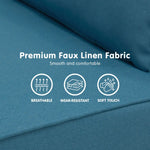 Sarantino Adjustable Corner Sofa 2-Seater Lounge Linen Bed Seat - Blue - Furniture > Sofas
