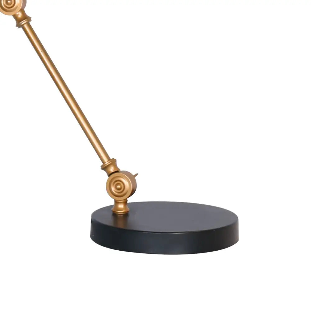 Sarantino Adjustable Metal Table Lamp In Black And Gold - Home & Garden > Lighting