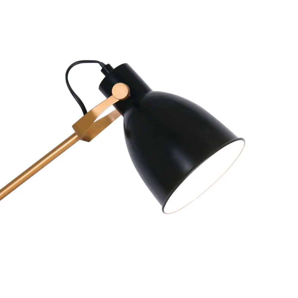 Sarantino Adjustable Metal Table Lamp In Black And Gold - Home & Garden > Lighting