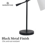 Sarantino Adjustable Metal Table Lamp In Black - Home & Garden > Lighting
