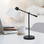 Sarantino Adjustable Metal Table Lamp In Black - Home & Garden > Lighting