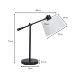 Sarantino Adjustable Metal Table Lamp In Black - Home & Garden > Lighting