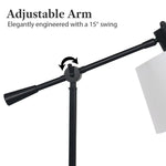 Sarantino Adjustable Metal Table Lamp In Black - Home & Garden > Lighting