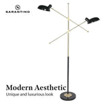 Sarantino Adjustable Two Light Lamp Black and Gold Finish - Home & Garden > Lighting