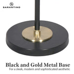 Sarantino Adjustable Two Light Lamp Black and Gold Finish - Home & Garden > Lighting