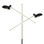 Sarantino Adjustable Two Light Lamp Black and Gold Finish - Home & Garden > Lighting