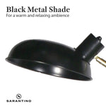 Sarantino Adjustable Two Light Lamp Black and Gold Finish - Home & Garden > Lighting